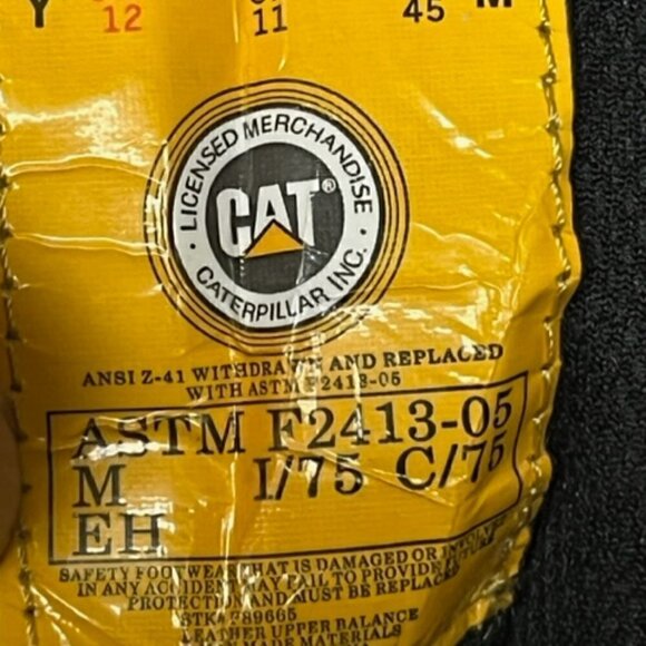 Caterpillar‎ Boots Men's 12 Composite Toe Workwear Outdoor Black - Picture 5 of 5